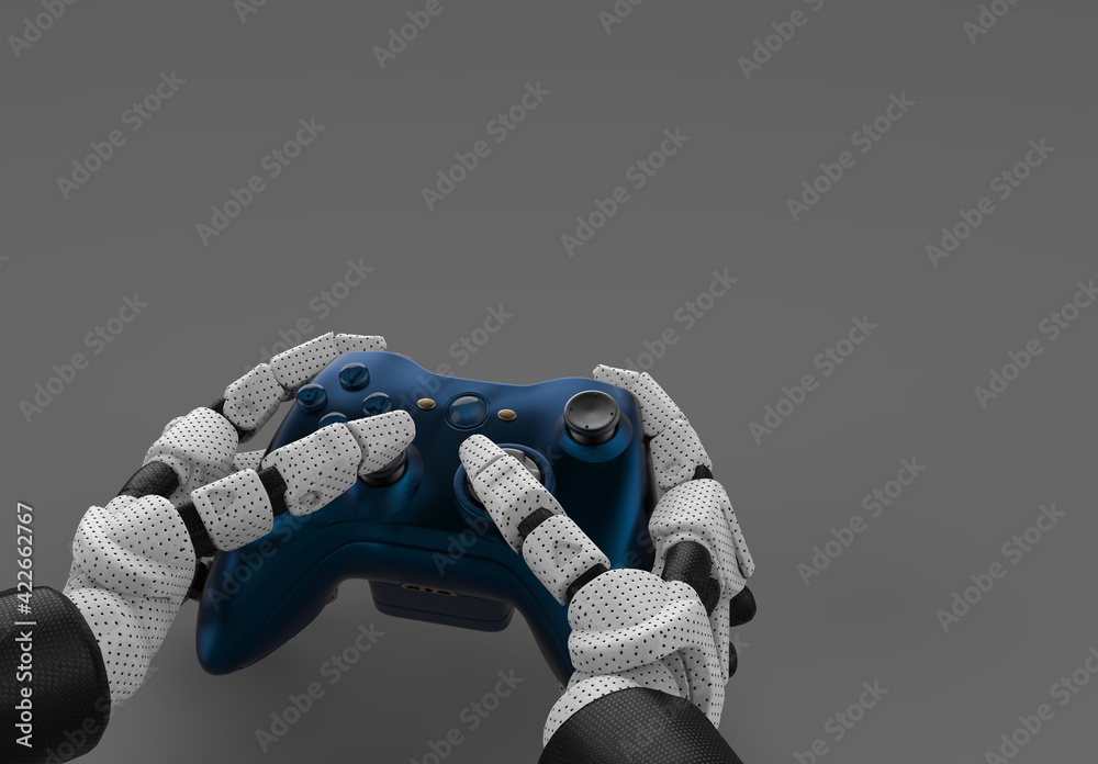 video game controller, 3d rendering, gray background, Xbox controller ...