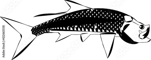 Modern Design Of A Tarpon Fish