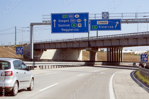 Canvas Print European route E 77 is a part of the inter-European road system