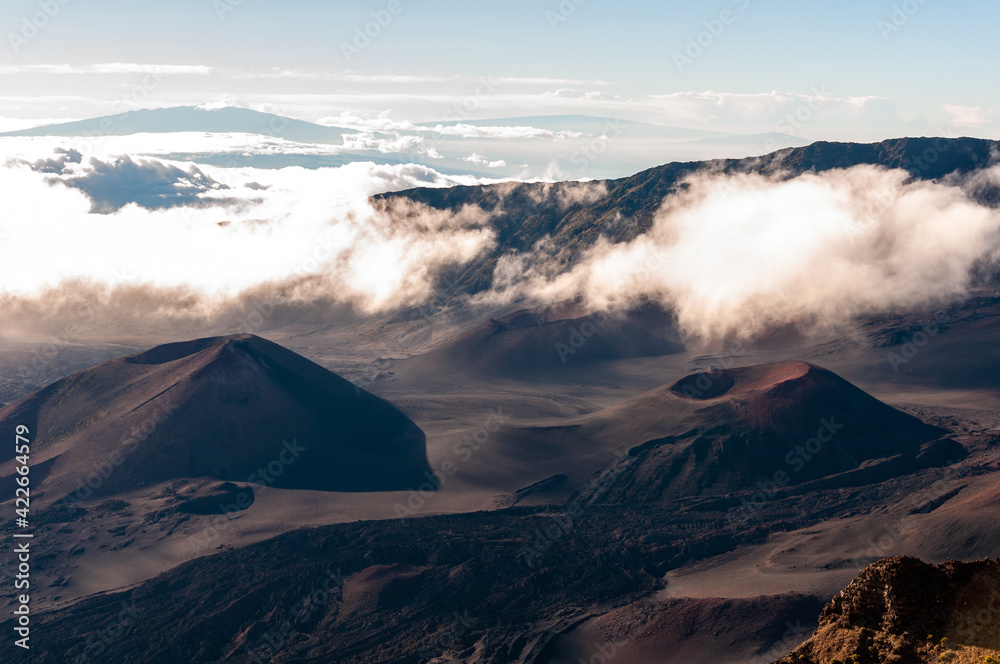Early Morning Sunrise on top of the Volcano at Haleakala National Park, Maui, Hawaii, United States