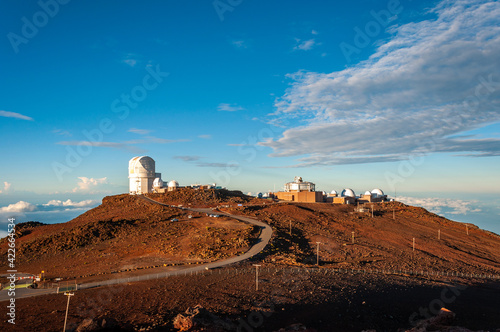 Haleakala Observatory at Sunrise, Maui, Hawaii