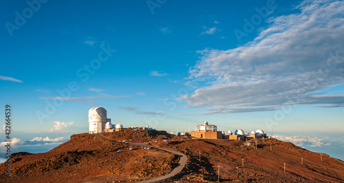 Haleakala Observatory at Sunrise, Maui, Hawaii