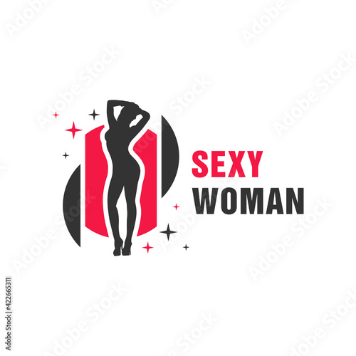 modern sexy woman logo