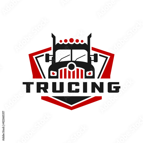 Transport truck industry logo