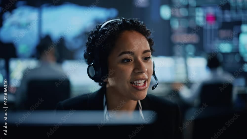 Portrait of Professional IT Technical Support Female Specialist Working ...