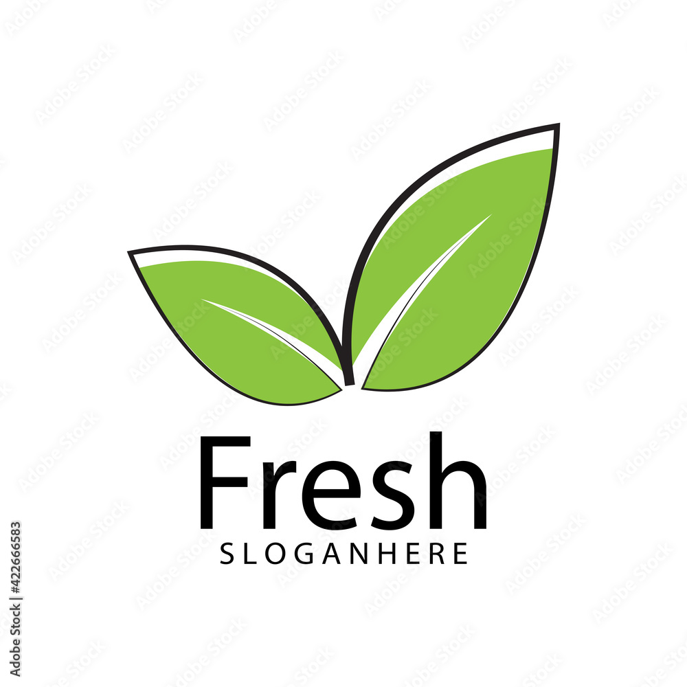 Leaf icon Vector Illustration design Logo template Leaf icon Vector Illustration design Logo template