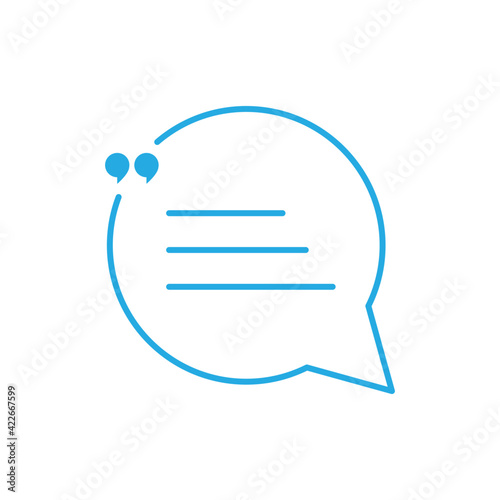 Quote icon design isolated on white background