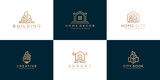 collection of creative home and building logos