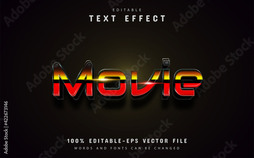 Movie gradient text effect