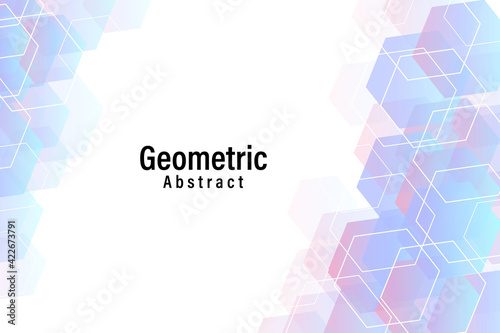 Abstract hexagon background. Technology polygonal design. Digital futuristic minimalism. Medical network isolated on white background. Vector