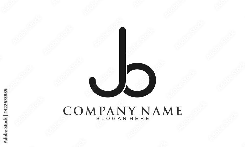 JB alphabet unique vector logo JB alphabet unique vector logo