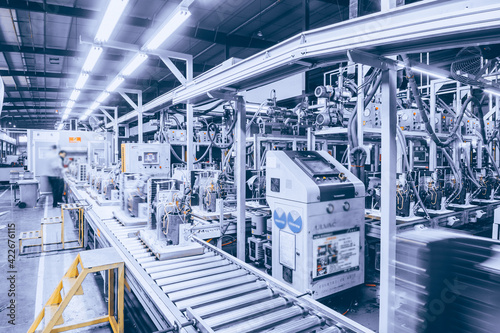 Wallpaper Mural Busy scene in the factory Torontodigital.ca