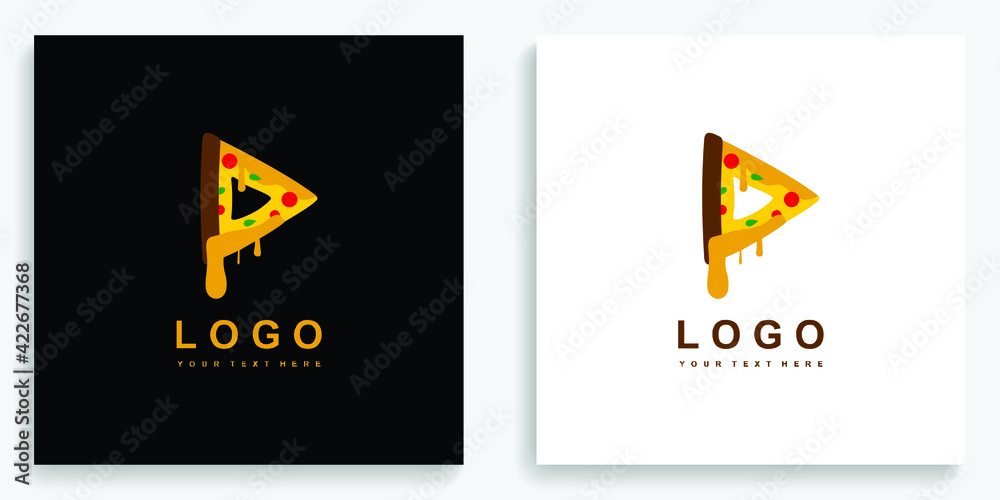 Pizza Letter P Logo. Modern logo icon symbol template vector design Pizza Letter P Logo. Modern logo icon symbol template vector design