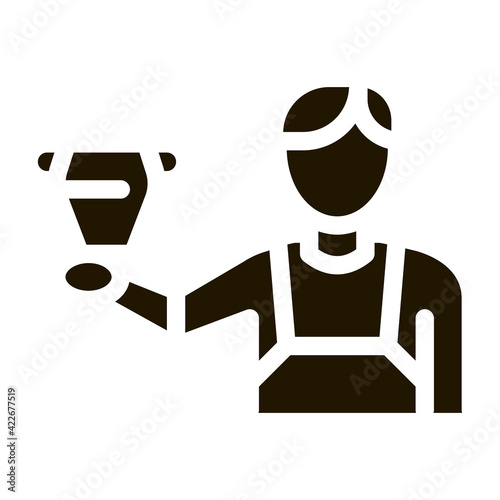 ready-made potter icon Vector Glyph Illustration