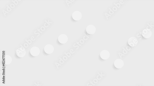 Abstract grey minimal geometric design with paper circles