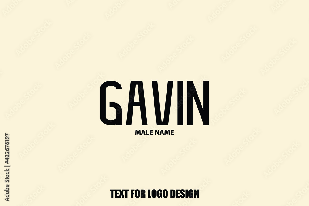 Gavin Male Name Modern Typography Text For Logo Designs and Shop Names Gavin Male Name Modern Typography Text For Logo Designs and Shop Names