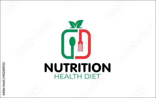 Illustration vector graphic of health diet nutrition concept logo design template-05