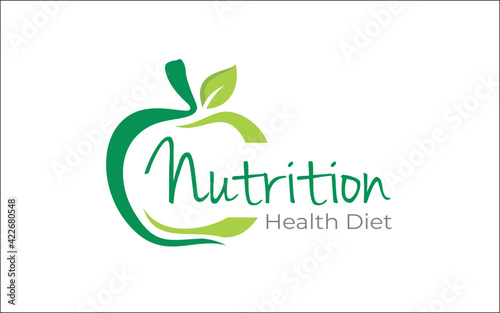 Illustration vector graphic of health diet nutrition concept logo design template-05
