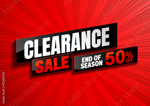 clearance sale background template promotion, end of season. photo