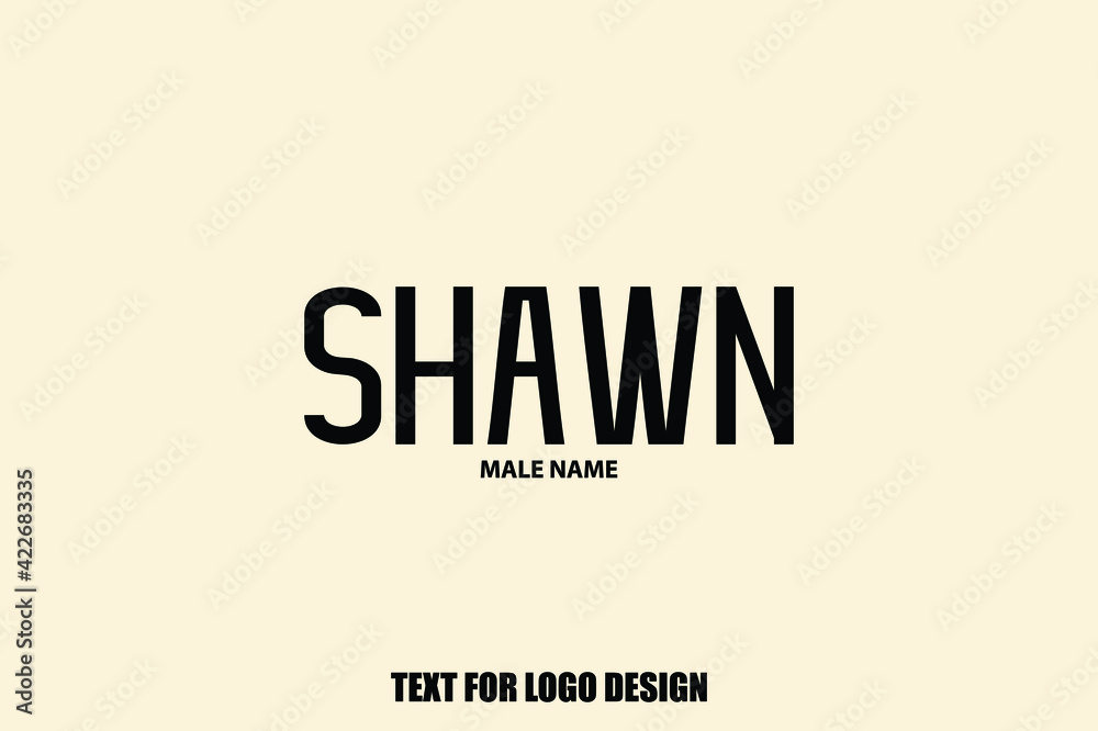 Shawn male Name Semi Bold Black Color Typography Text For Logo Designs