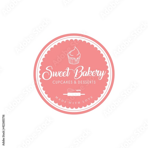 Sweet Bakery Logo, Bakery and Dessert Logo Flat Design Vector