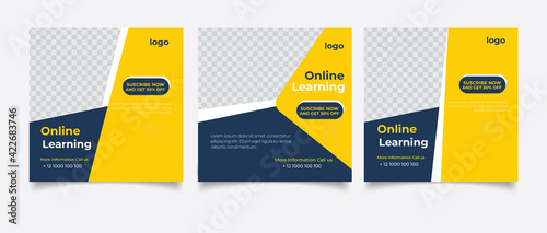 E learning flyer Social media post