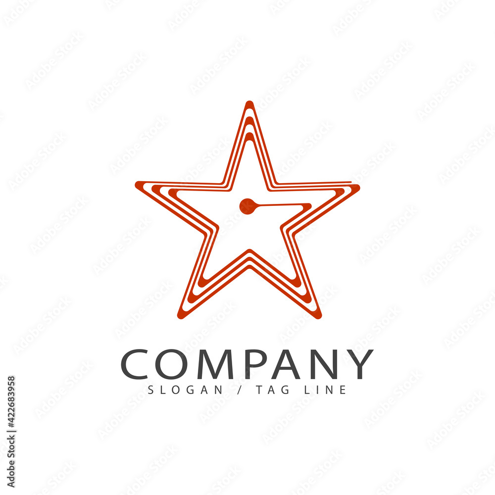 vector star logo design for company logo