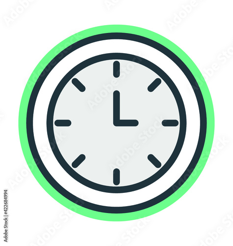 Clock Colored Vector Icon