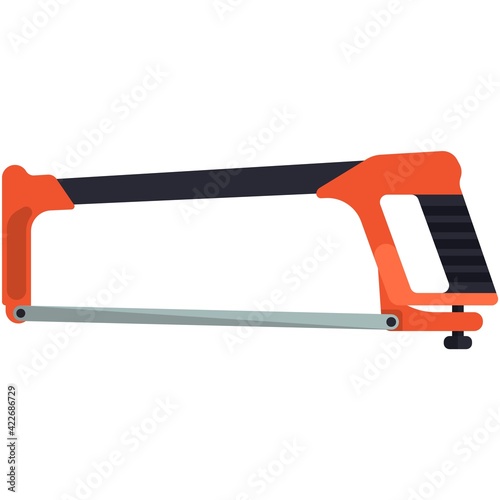 Hand saw vector illustration isolated on white background