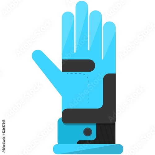 Ski glove vector isolated winter protective hand clothes