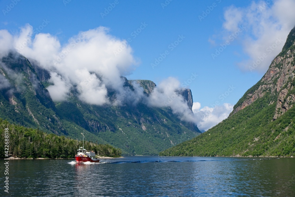 Western Brook Pond Canada - 8 August 2012 - Western Brook Pond in Gros Morne National Park in Newfoundland Canada