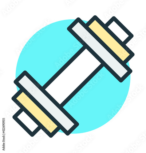 Dumbbell Vector Icon 