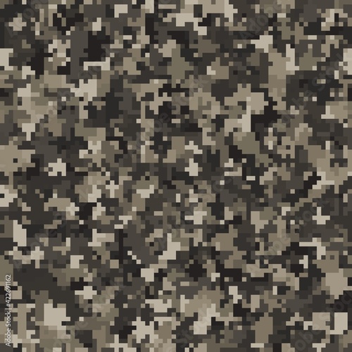 Fototapeta Naklejka Na Ścianę i Meble -  Texture military camouflage seamless pattern. Abstract army vector illustration