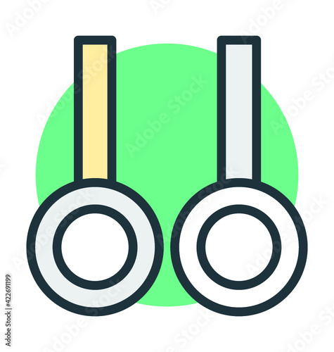 Gymnastic Rings Vector Icon