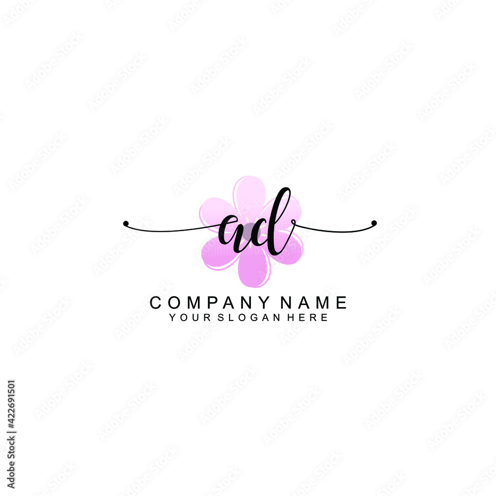 AD Initials handwritten minimalistic logo template vector AD Initials handwritten minimalistic logo template vector