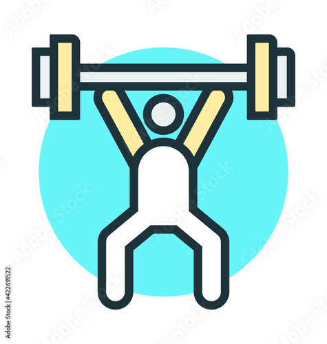 Weightlifter Vector Icon