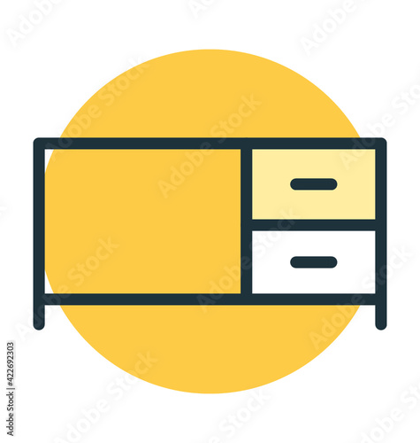 Chest of Drawers Vector Icon