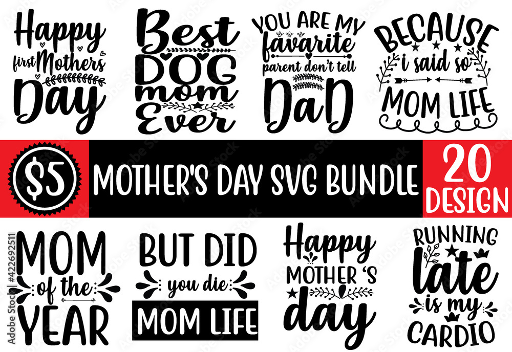 mother's day design SVG Bundle Cut Files for Cutting Machines like Cricut and Silhouette