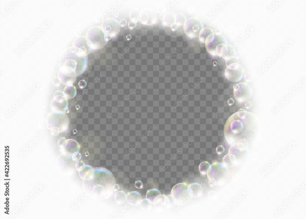 Obraz premium Ring frame made of soap bubbles