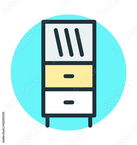 Book Shelf Vector Icon