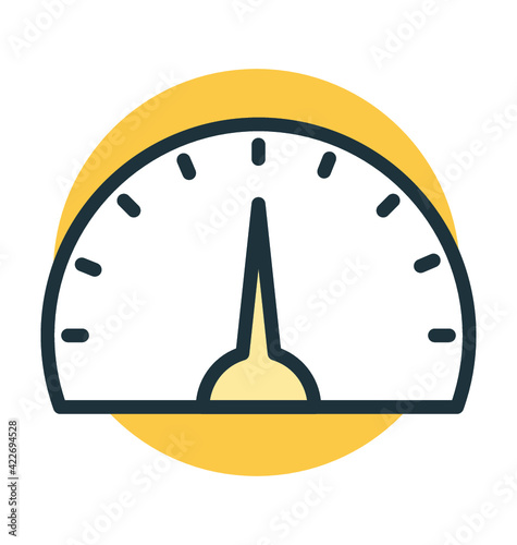 Speedometer Vector Icon