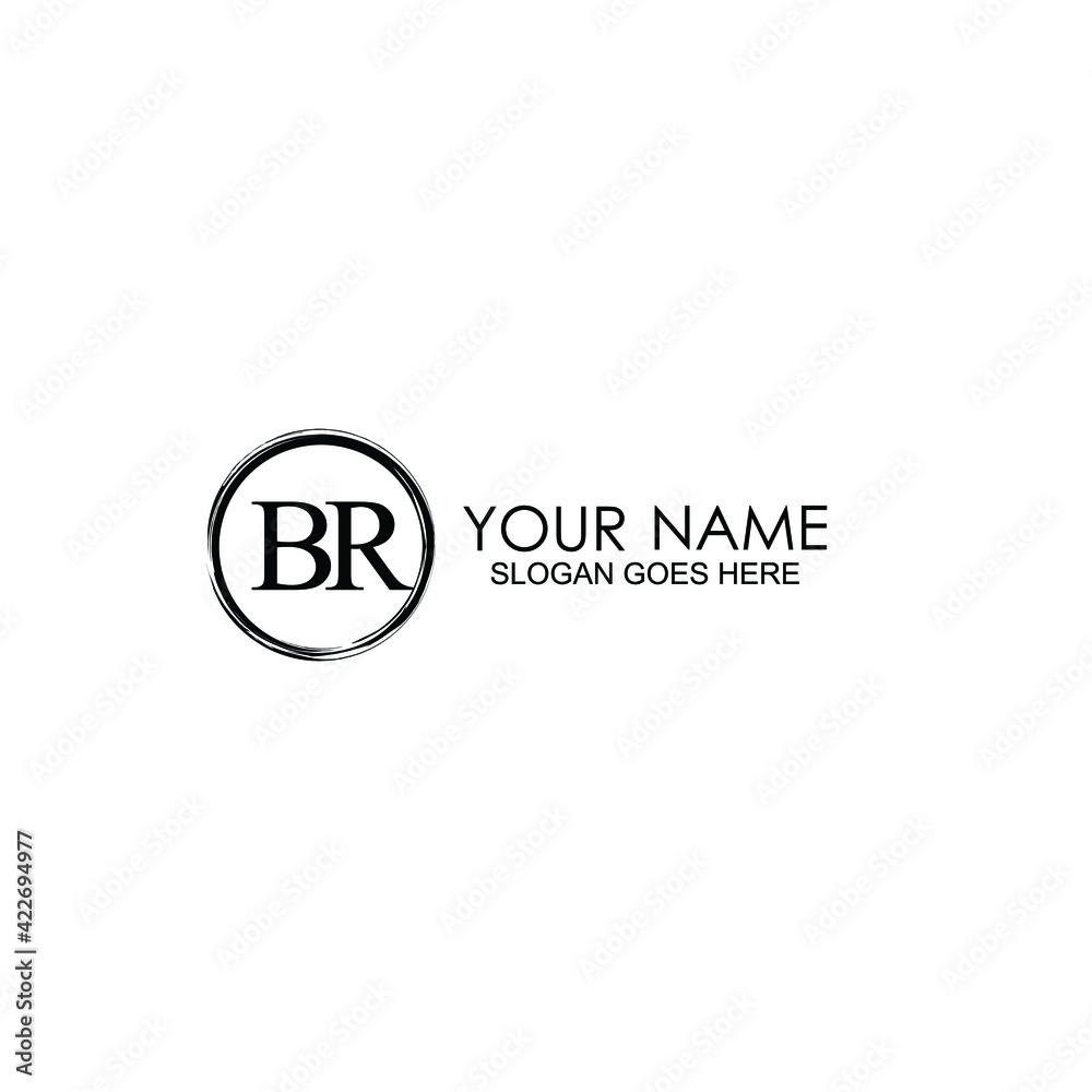 BR Initials handwritten minimalistic logo template vector BR Initials handwritten minimalistic logo template vector
