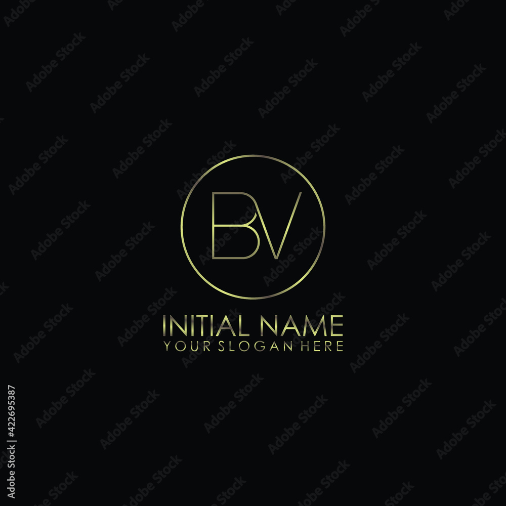 BV Initials handwritten minimalistic logo template vector BV Initials handwritten minimalistic logo template vector