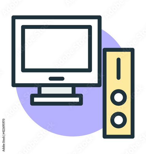 Computer Vector Icon