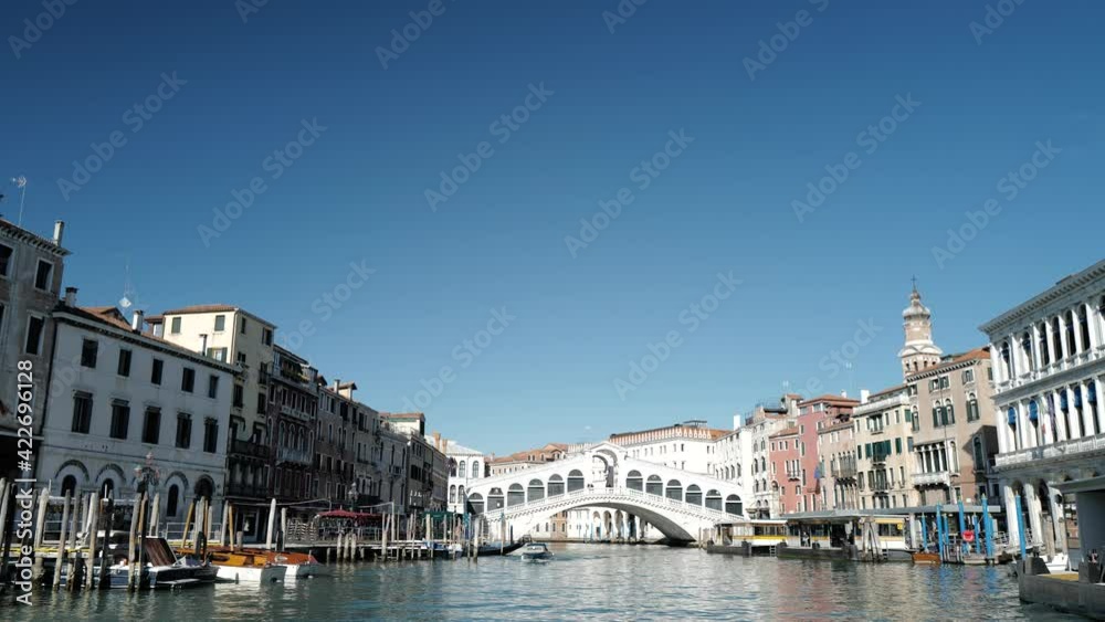 Venice, Italy - Historic buildings between the canals of the lagoon city