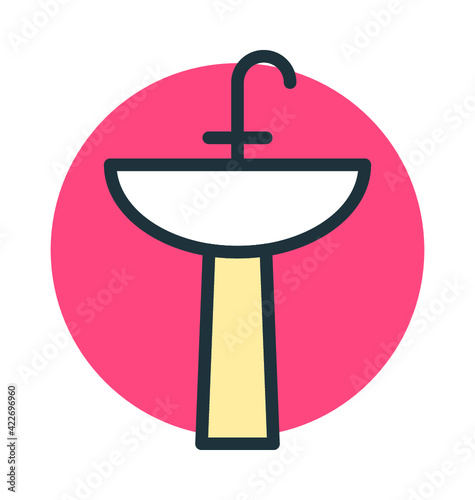 Wash Basin Vector Icon