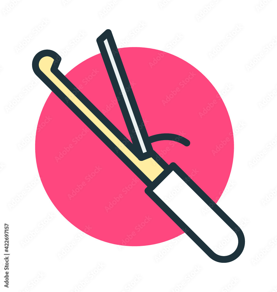 Hair Straightener Vector Icon Hair Straightener Vector Icon