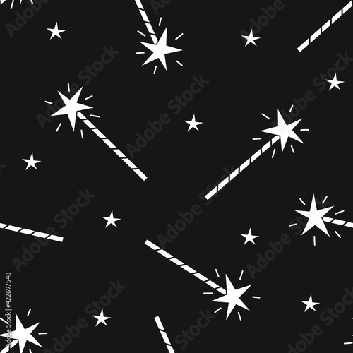Seamless vector pattern with magic wand
