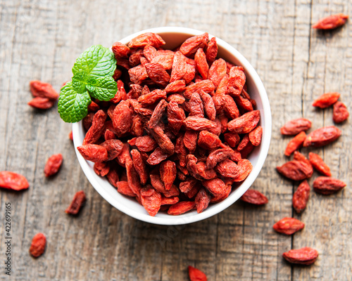 Canvastavla Dry red goji berries for a healthy diet.