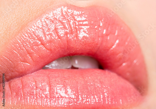 Fototapeta Close-up beautiful lips